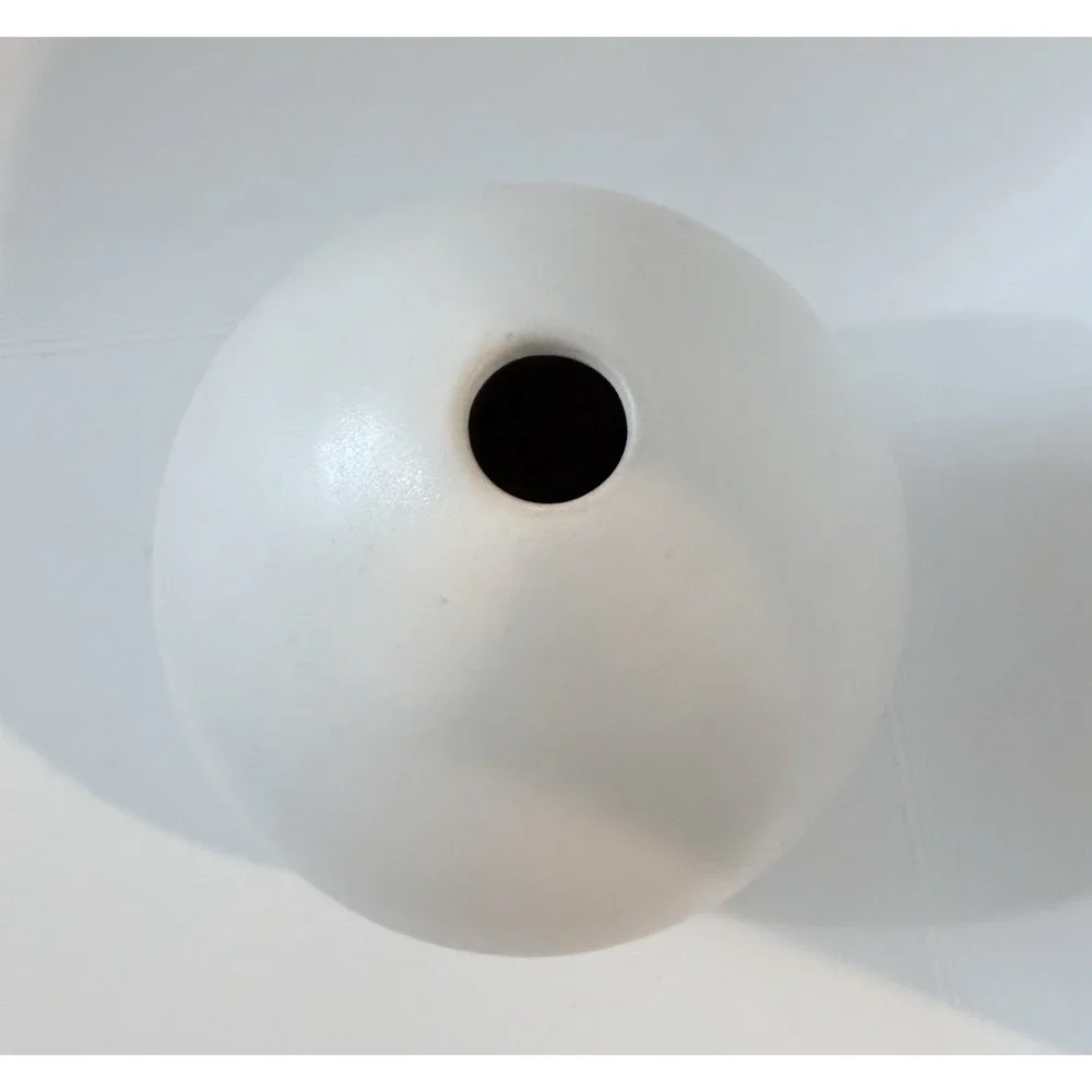 West Elm White Ceramic Egg Bud Vase Modern Minimalist Matte Decor 5in Stem